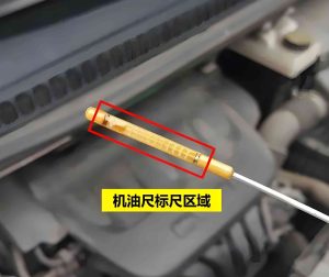 机油尺标尺区域